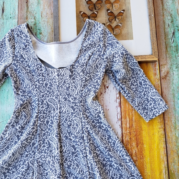 Modcloth In the Mix Knit Paisley Skater Dress S - Picture 7 of 7